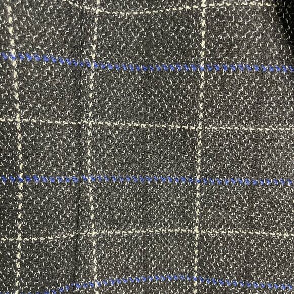 NEW DKNY black white blue plaid button long office preppy blazer jacket 12 - Picture 4 of 8